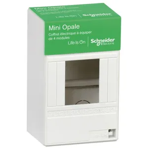 Comparateur de prix : Schneider Coffret électrique à équiper mini opale - 4 modules - Schneider