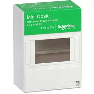 Comparateur de prix : Schneider Coffret électrique à équiper mini opale - 8 modules - Schneider