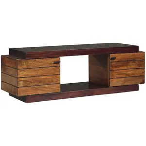 Bois et Chiffons - Meuble TV bois bicolore Manguier Herods T.U pas cher