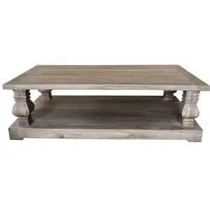 BOIS & CHIFFONS Table basse rectangulaire double plateau Manguier EmpereurVendu parrue-du-commerce