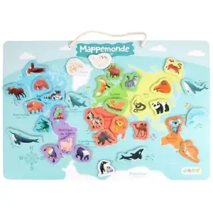 J!NX Plateau magnétique des continents - Jeu Éducatif - J.A.D.E - 30 p... pas cher