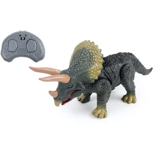 TECHNOBOT Dino Triceratops sonore et lumineux 25 cm - Turbo Challenge pas cher