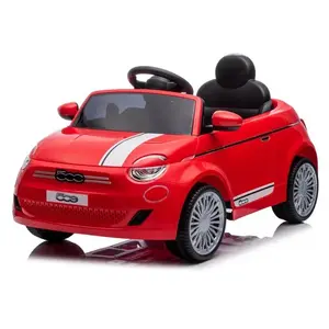 Porteur électrique Turbo Challenge R/C FIAT 500e 2.4GHZ Rouge pas cher