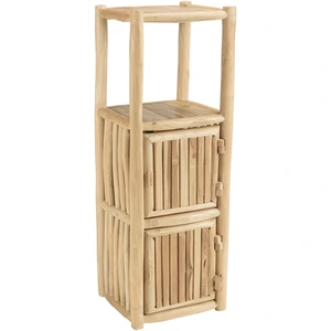 Macabane - Etagère en branches de teck will naturel - 40x36x115 cm T.U pas cher