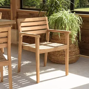Macabane KALLY - Lot de 2 fauteuils de jardin en teck pas cher