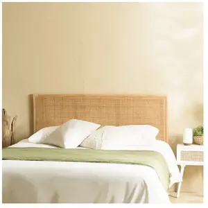 MACABANE Kally - tête de lit rect. 140160cm 'cannage' rotin couleur brun miel pas cher