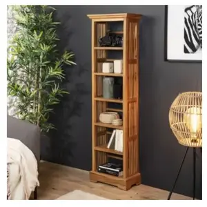 Comparateur de prix : MACABANE AYAN - Étagère bibliothèque marron 45 cm bois teck