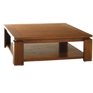 Table basse carrée MACABANE EDEN en bois Mindi - Coloris Tabac pas cher