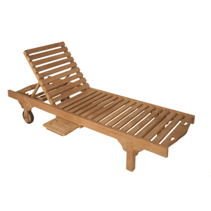 Macabane Bain de soleil en Teck massif - Beige JARDITECK pas cher