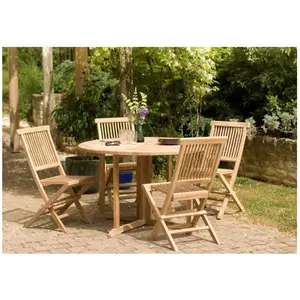 Macabane Table papillon en bois teck massif JARDITECK pas cher