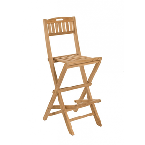 Macabane - harris - Chaise pliante de bar jardin en bois Teck pas cher