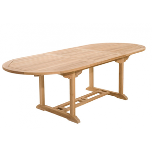 Comparateur de prix : MACABANE Table de jardin en teck 8/10 personnes extensible L240 cm