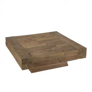 Comparateur de prix : Macabane - leonce - Table basse carrée bois massif marron