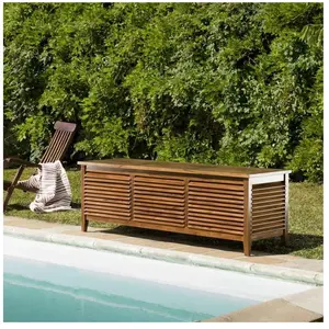 Coffre de Jardin en Teck Huilé Troxi 200cm Naturel - Paris PrixVendu parnature-et-decouvertes