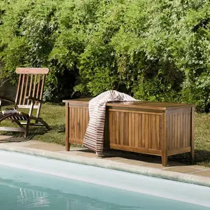 Coffre de Jardin en Teck Huilé Troxi 165cm Naturel - Paris Prix MarronVendu parnature-et-decouvertes