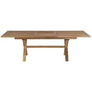 MACABANE Table de jardin extensible en teck 8/10 personnes L. 240 cm