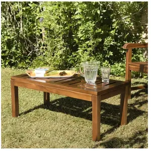 Table Basse de Jardin en Teck Troxi 100cm Naturel - Paris Prix pas cher