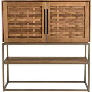 Comparateur de prix : Macabane ALIDA - Buffet en bois de teck recyclé 2 portes