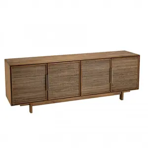 Comparateur de prix : Macabane - alida - Buffet en bois de teck recyclé naturel 4 portes