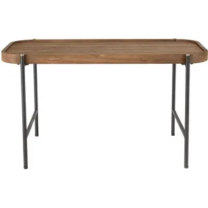 Comparateur de prix : MACABANE ALIDA - Table basse ovale 85x43cm plateau en bois de teck recyclé