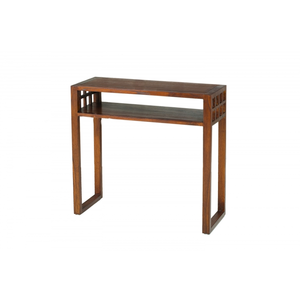 MACABANE EDEN - Console marron rectangulaire 1 étagère bois Mindi pas cher