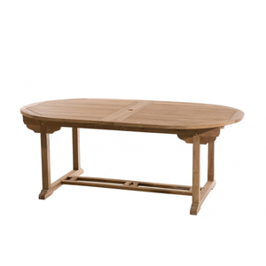 Comparateur de prix : MACABANE Table de jardin en bois teck extensible 200 - 300 x 120cm JARDITECK