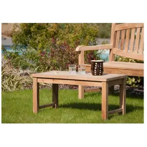 MACABANE Table basse de jardin en teck 90 x 45 cm JARDITECK pas cher