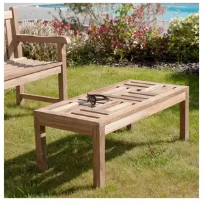 Macabane Table basse en teck de jardin 100 x 50 cm JARDITECK pas cher