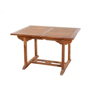 Macabane Table rectangulaire extensible en teck huilé 120-180x90 cm JARDITECK pas cher