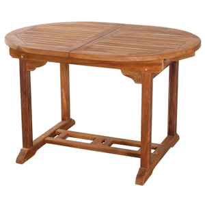 MACABANE Table de jardin teck huilé extensible 4/6 personnes L180 cm pas cher