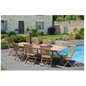 Macabane Table rectangulaire double extension 200-300x120 cm JARDITECK