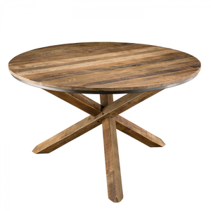 Macabane - Table à manger Sixtine teck - D.130xH.77.5 cm T.UVendu parnature-et-decouvertes