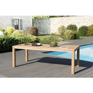 Table à manger en teck Vieste - 220 x 100 cm - Couleur naturelle JARDI...Vendu parnature-et-decouvertes