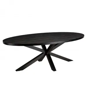 Comparateur de prix : Macabane - Table à manger effet pierre basile noir/doré - 220x110x76 cm T.U