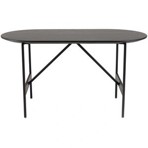 MACABANE DALY - Table basse ovale noire 70x35cm piètement métal pas cher