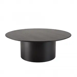 Comparateur de prix : MACABANE DALY - Table basse ronde noire 90x90cm piètement métal