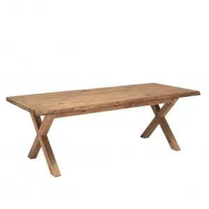 Comparateur de prix : MACABANE ANDRIAN - Table à manger rectangulaire 220x100cm bois Pin recyclé