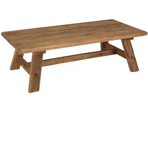 Comparateur de prix : MACABANE ANDRIAN - Table basse rectangulaire 140x70cm bois Pin recyclé