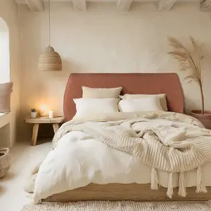 MACABANE Arthur - tête de lit rembourrée pour lits 140160cm couleur terracotta pas cher