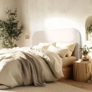 MACABANE Arthur - tête de lit rembourrée pour lits 160180cm couleur beige pas cher