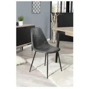 MACABANE AUGUSTIN - Lot de 2 chaises JOHN noires pas cher