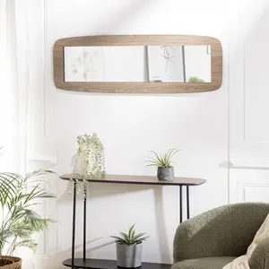 MACABANE Fleur - miroir rectangulaire angles arrondis 120x40cm couleur mocha pas cher