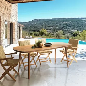 Table de jardin en bois d'Angélique huilé 200x90cm