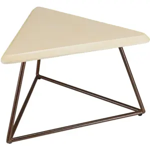 Macabane - Table d'appoint Grégoire beige/noir - 59x52x36 cm T.U