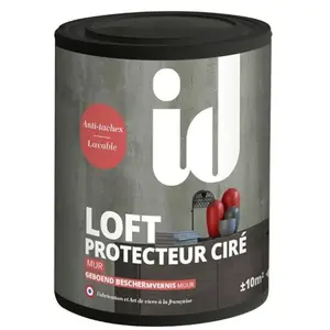 Cire de protection pour mur - ID Paris - Loft - Ciré - Incolore - 1L pas cher