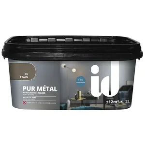 Comparateur de prix : Peinture décorative PUR METAL 2L ETAIN - ID Paris