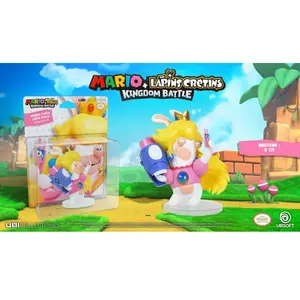 Ubisoft Figurine Mario + The Lapins Crétins Kingdom Battle - Peach 8cm pas cher