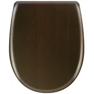 Olfa Abattant easy clip avec descente assistée en bois exotique (36x46.5 cm - Marron chocolat)Vendu parconforama