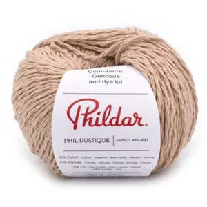 Phildar Pelote de Coton et Lin PHIL RUSTIQUE - Lin Marron - Lin Marron