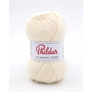 Pelote de laine d'Agneau à tricoter Phil Lambswool - Phildar(...) - Ecru pas cher